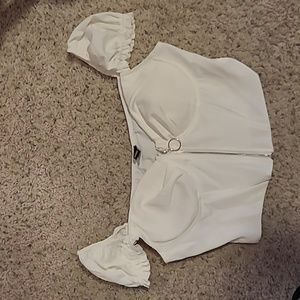 Windsor corset zipper crop top size medium
